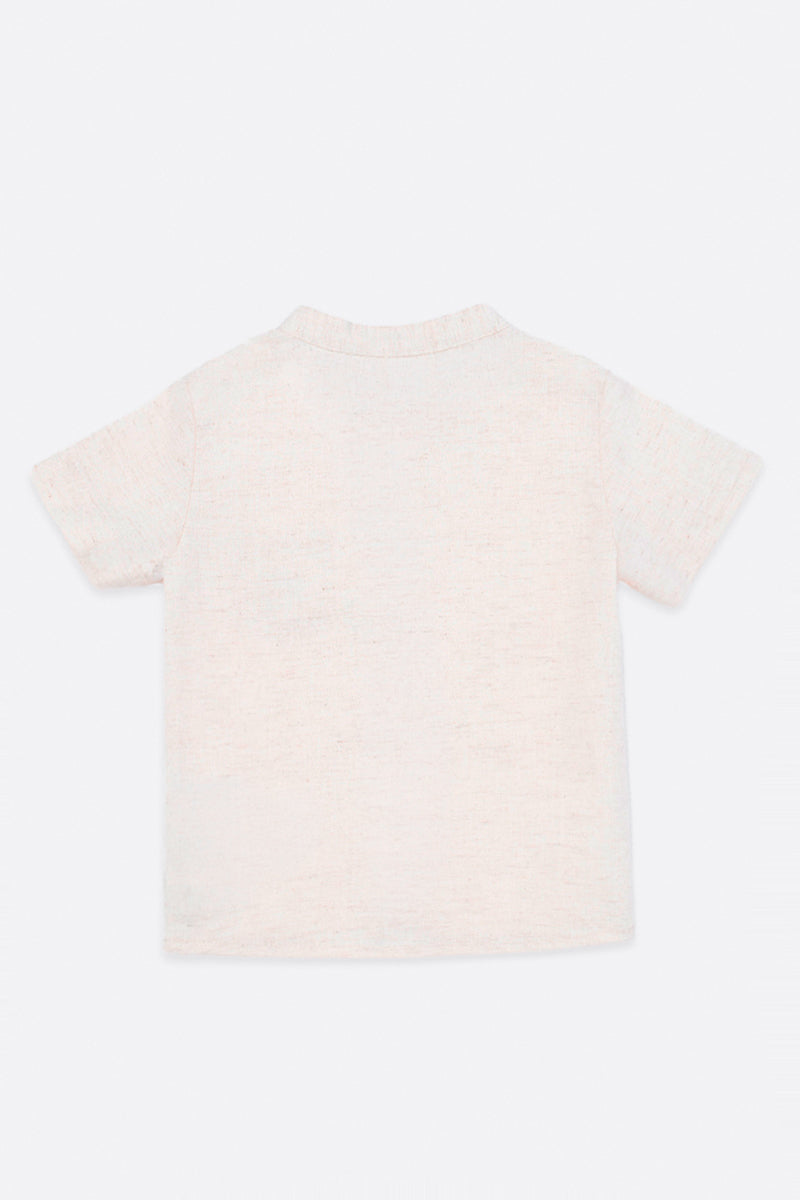 Short-sleeve button-down shirt for baby boy