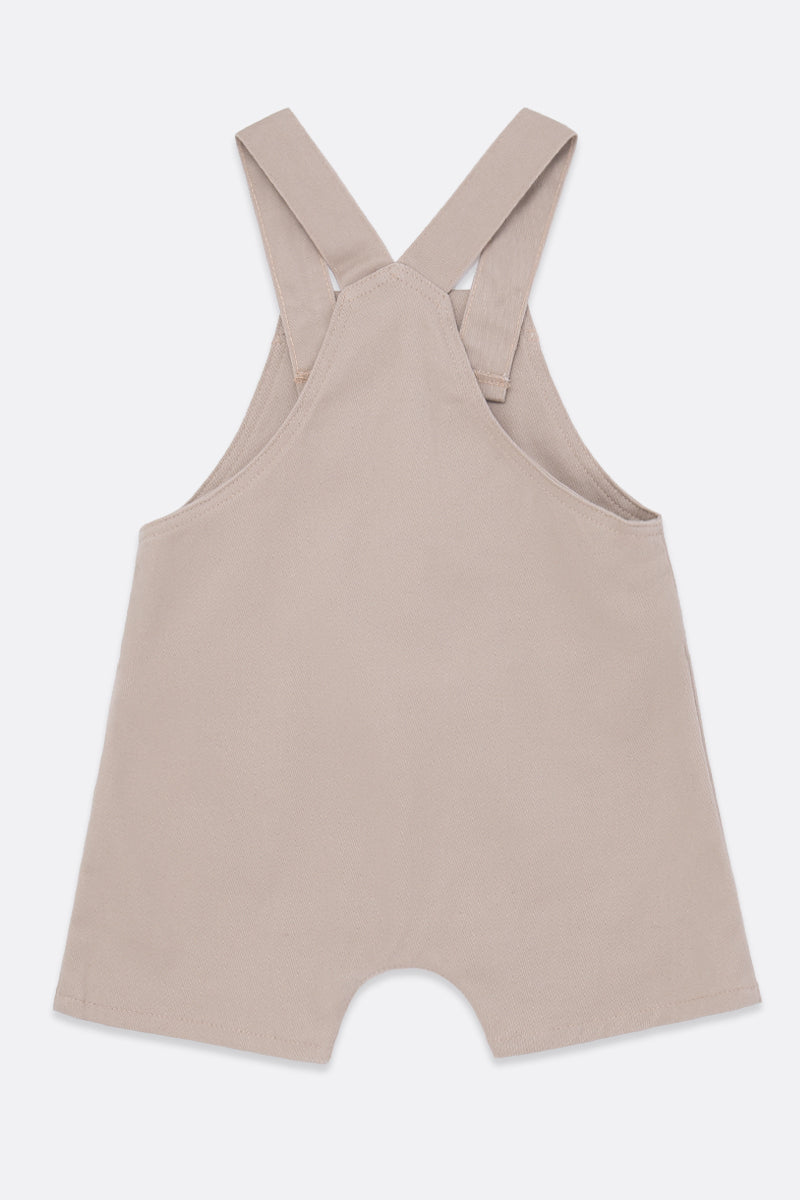 Baby Boy Brown Short Overall with Adjustable Straps