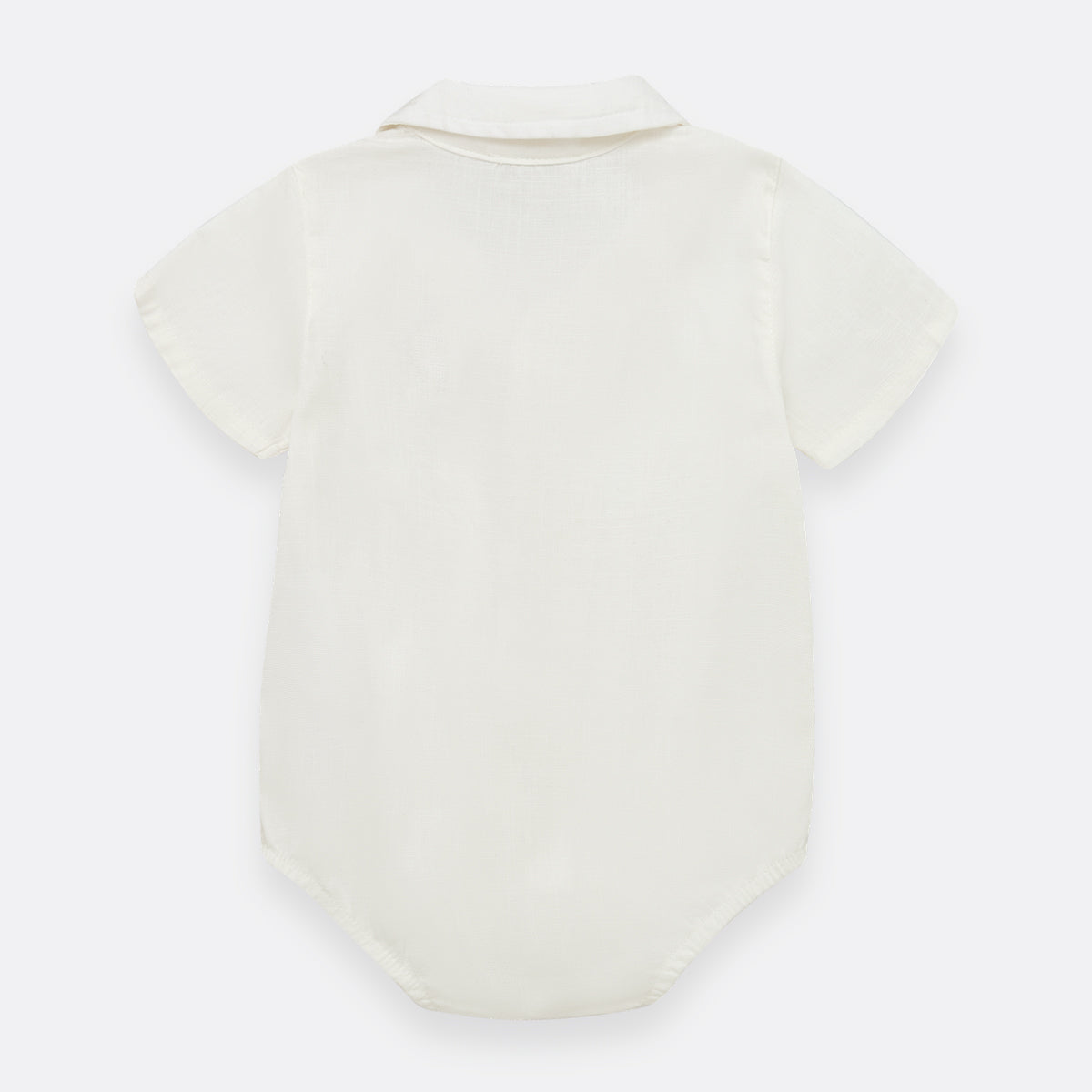 Short-sleeve shirt bodysuit for baby boy