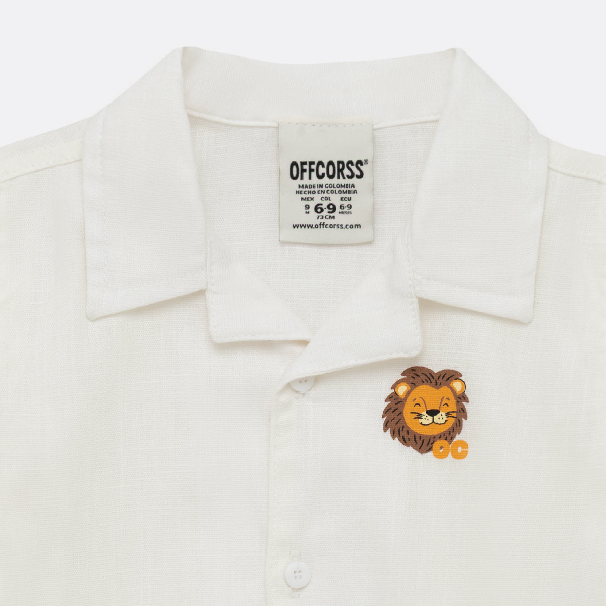 Short-sleeve shirt bodysuit for baby boy