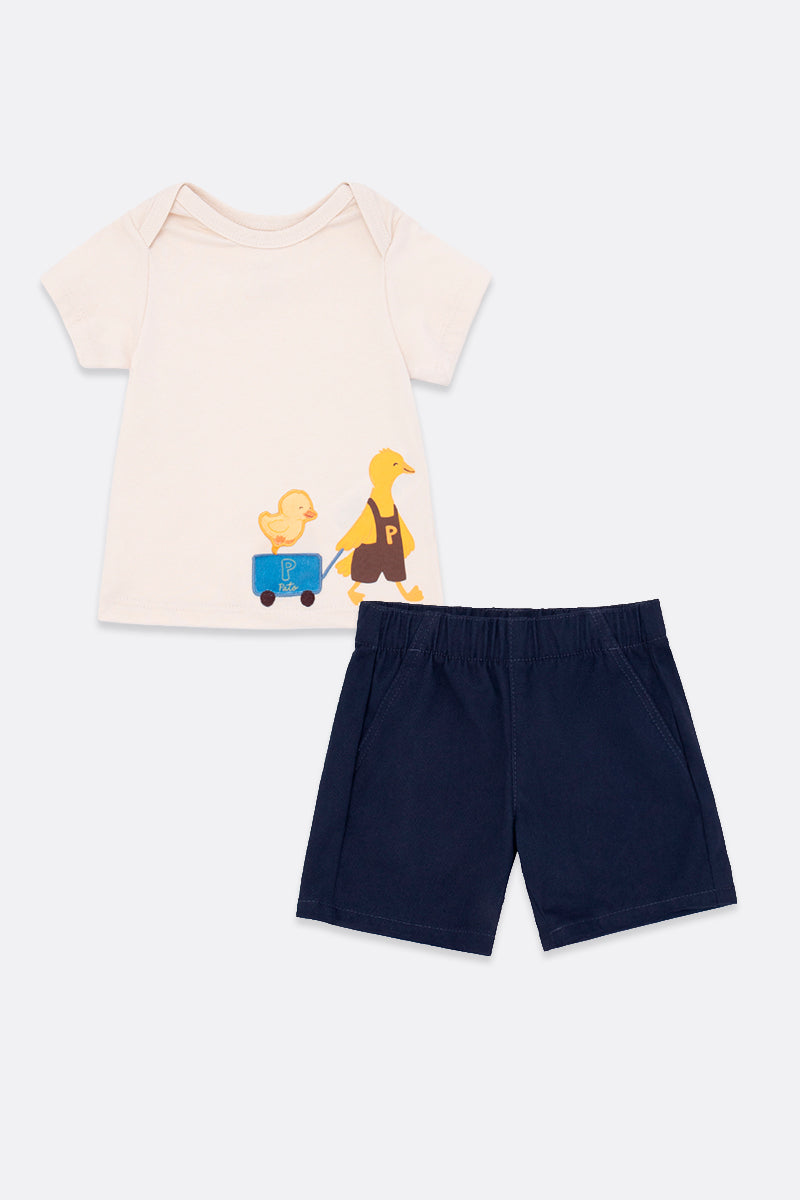Baby Boy T-Shirt and Bermuda Shorts Two-Piece Outfit
