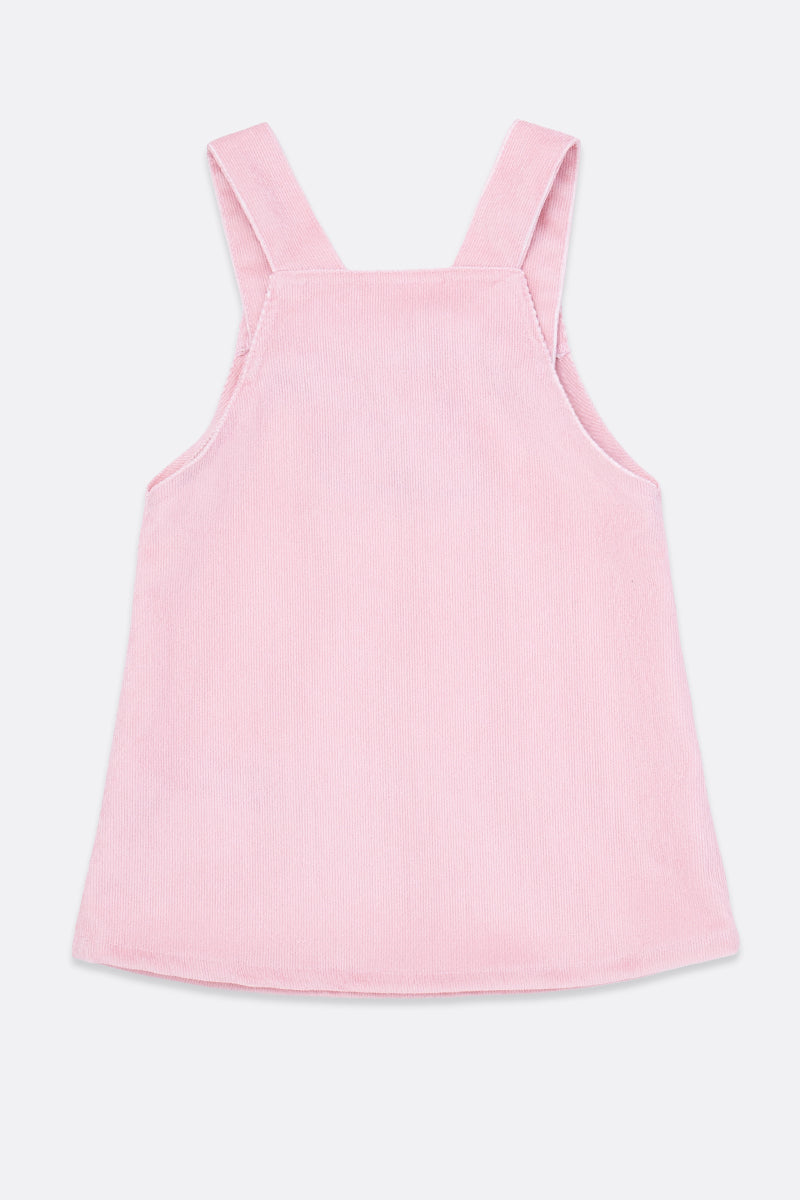 Baby Girl Pink Short Overall with Adjustable Straps