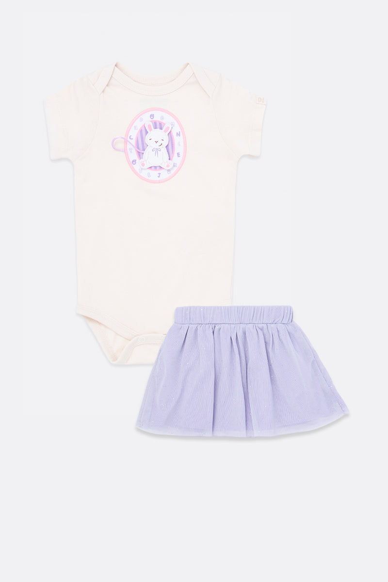 Baby Girl Bodysuit and Skirt Two-Piece Play Outfit