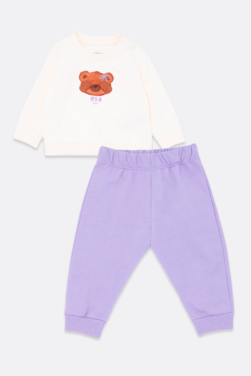 Baby Girl Sweatshirt and Sweatpants Knit Two-Piece Set