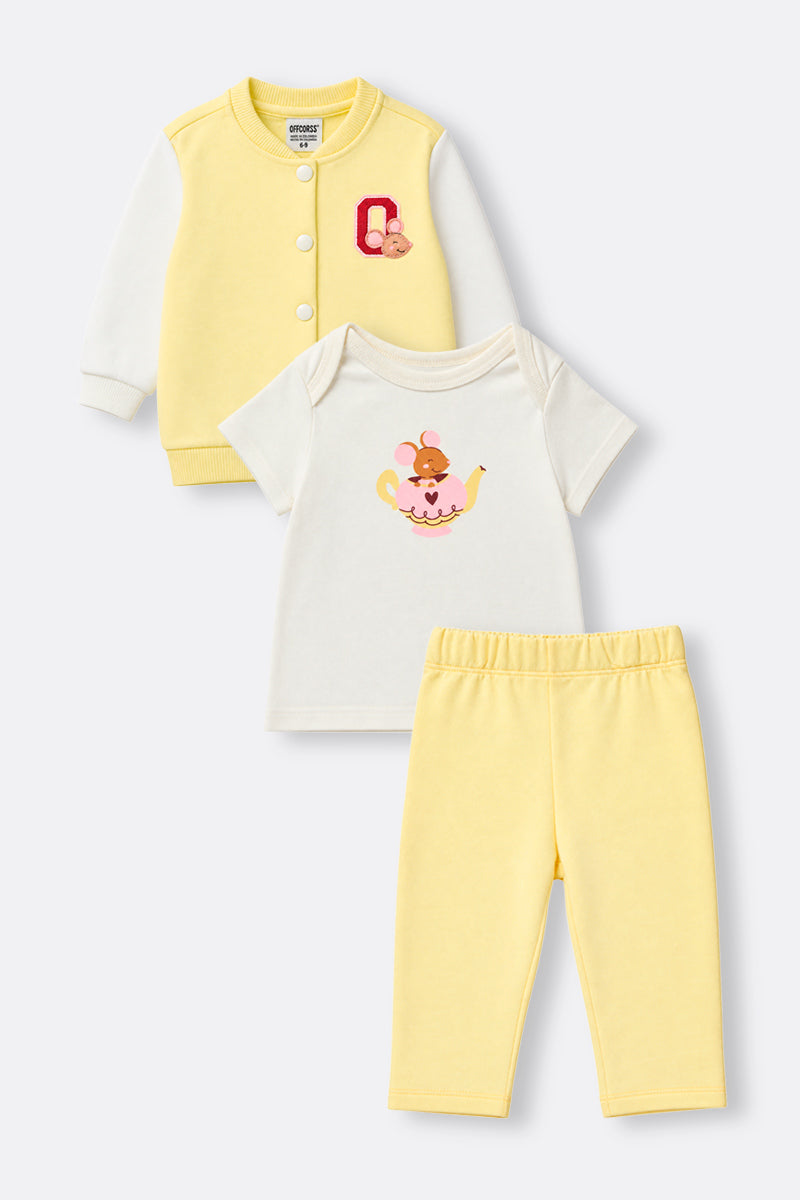 Baby girl long three-piece set