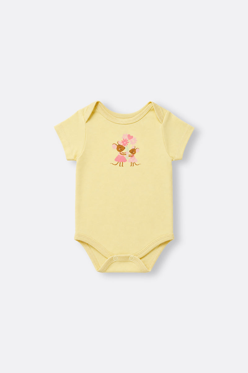 Baby girl three-pack short sleeve bodysuit