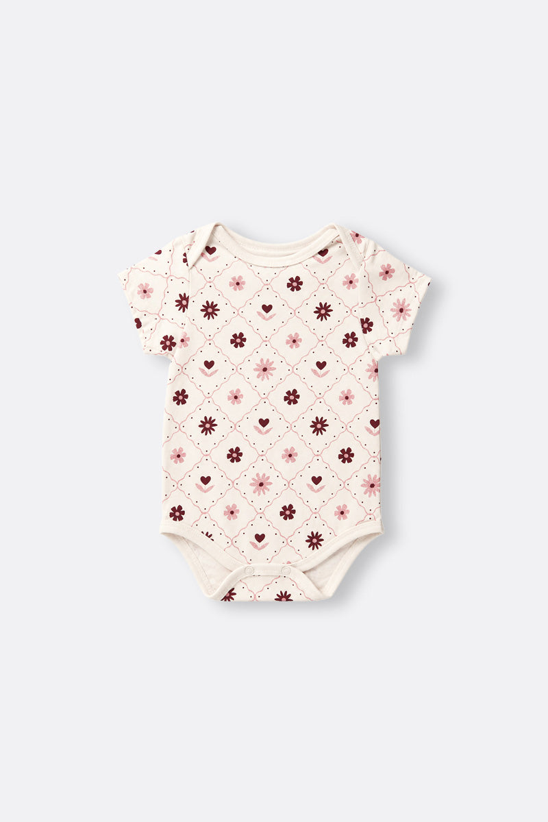 Baby girl three-pack short sleeve bodysuit