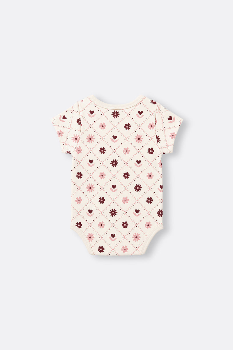 Baby girl three-pack short sleeve bodysuit