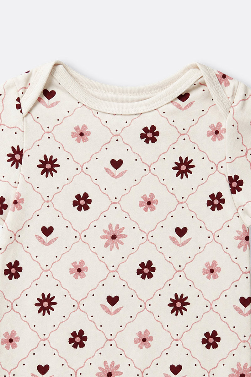 Baby girl three-pack short sleeve bodysuit