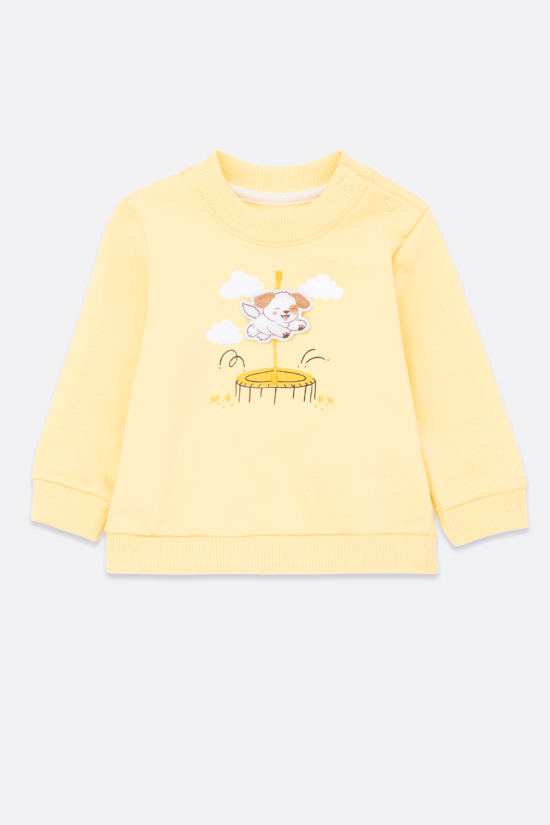 Baby Unisex Hooded Sweatshirt with Shoulder Snap Detail