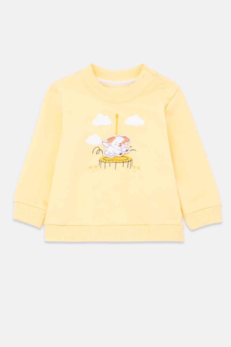 Baby Unisex Hooded Sweatshirt with Shoulder Snap Detail