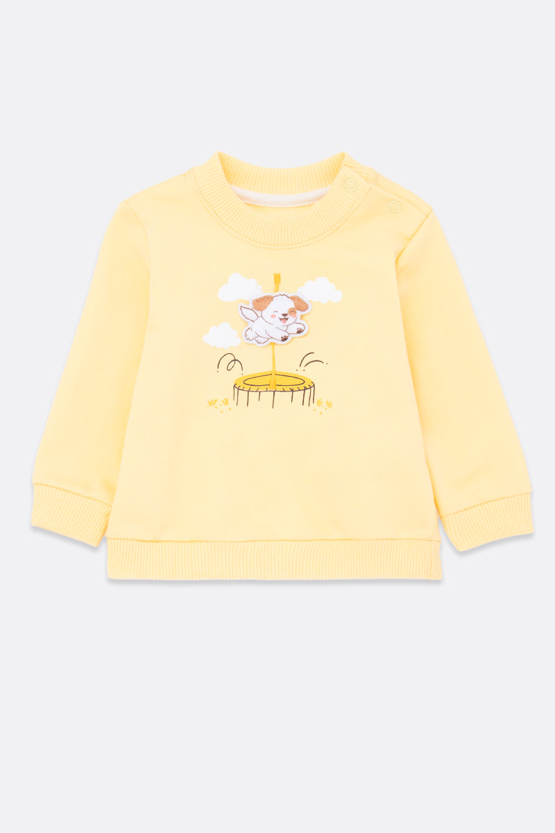 Baby Unisex Hooded Sweatshirt with Shoulder Snap Detail