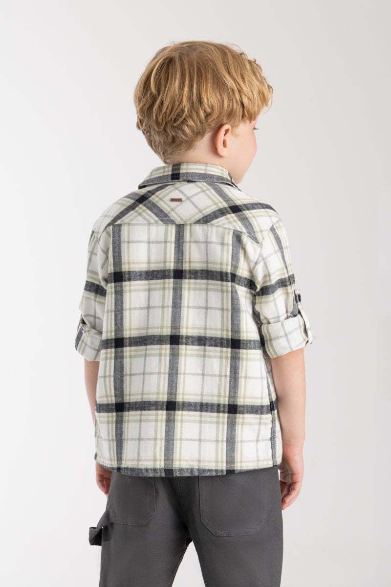 Toddler boy plaid shirt