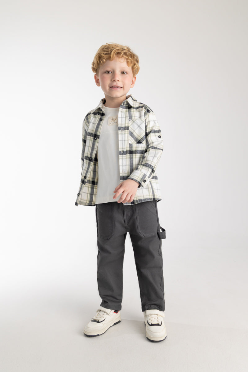 Toddler boy plaid shirt