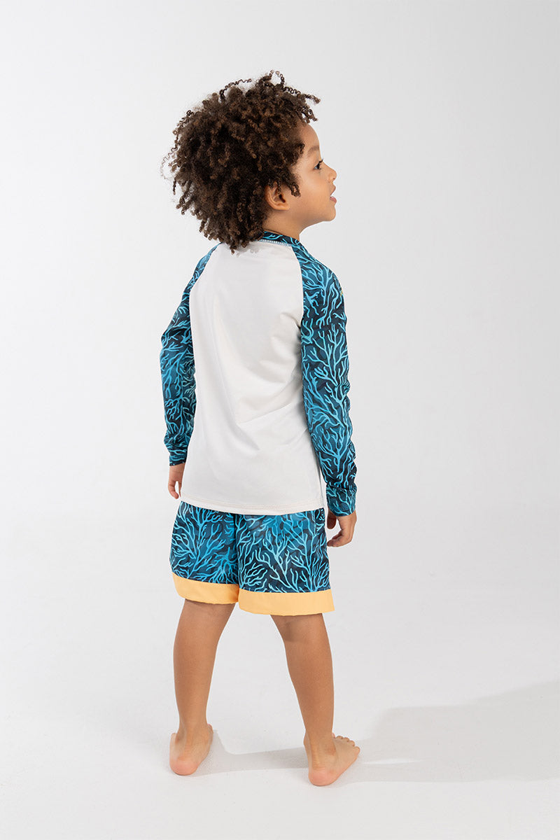 Toddler boy printed swim shorts