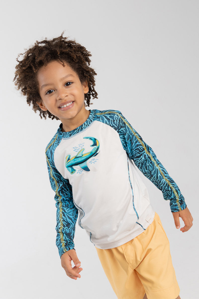 Toddler boy printed swim shorts