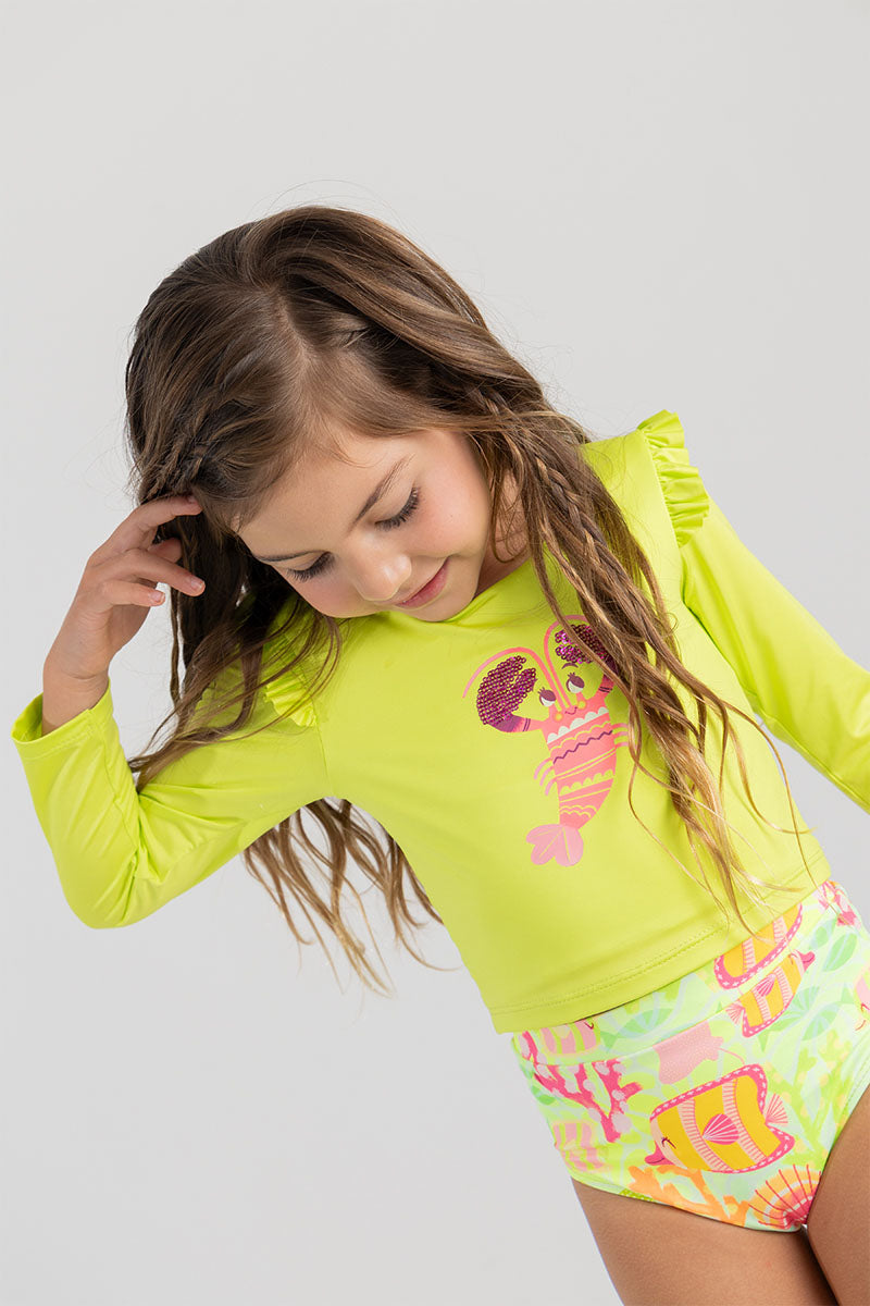 Toddler girl printed tankini