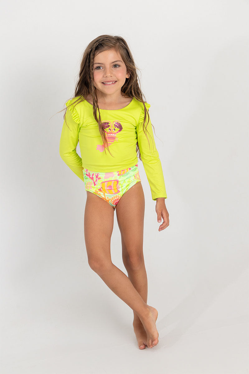 Toddler girl printed tankini