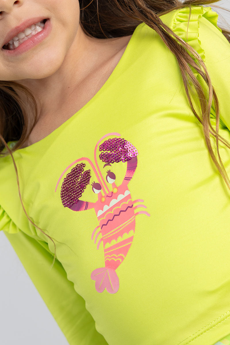 Toddler girl printed tankini