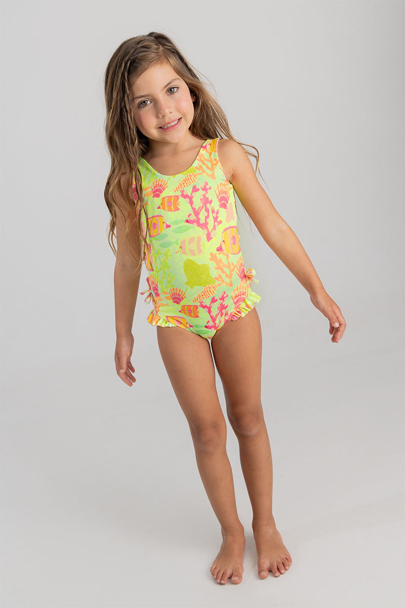 Toddler girl sleeveless swimsuit