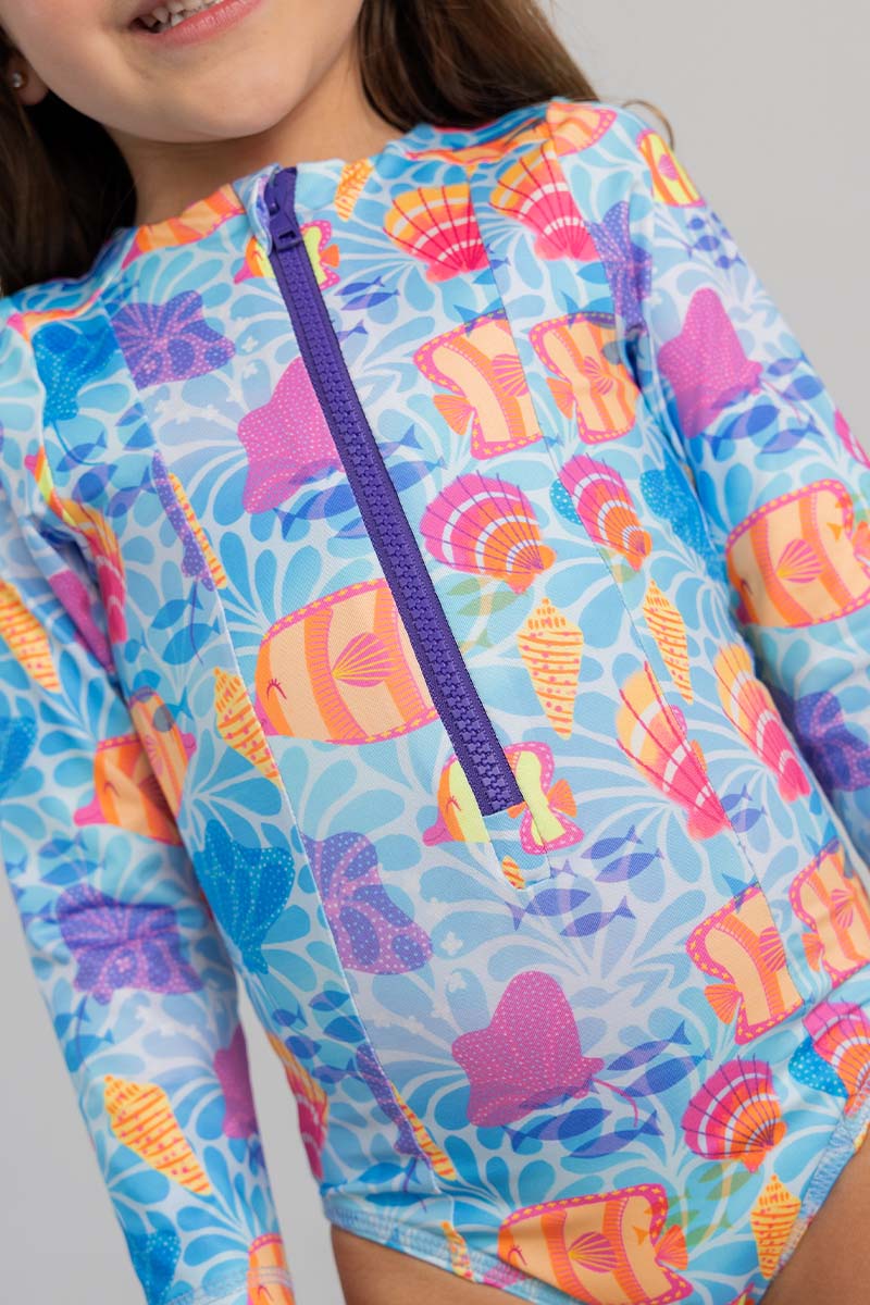 Toddler girl long sleeve swimsuit