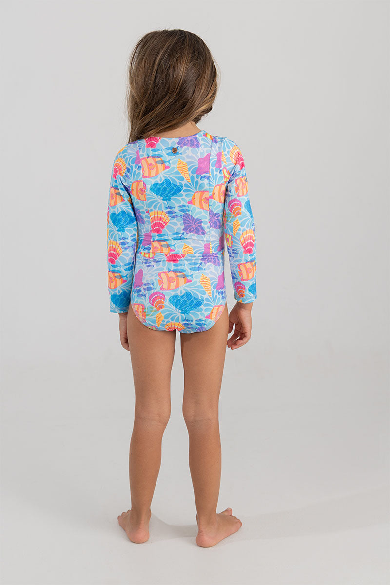Toddler girl long sleeve swimsuit