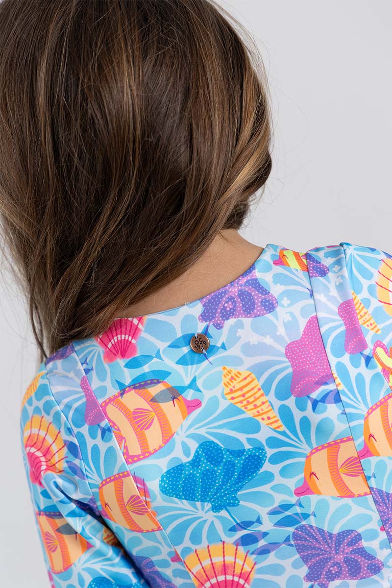 Toddler girl long sleeve swimsuit