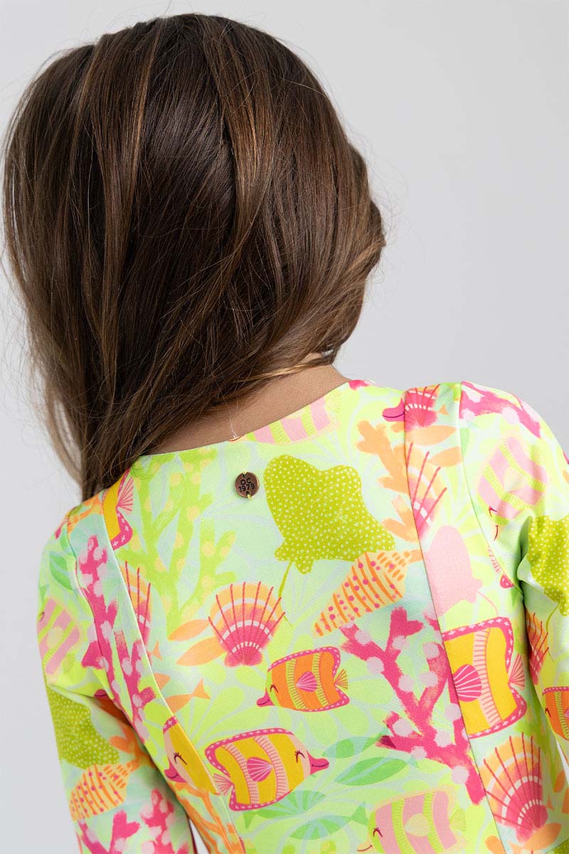 Toddler girl long sleeve swimsuit