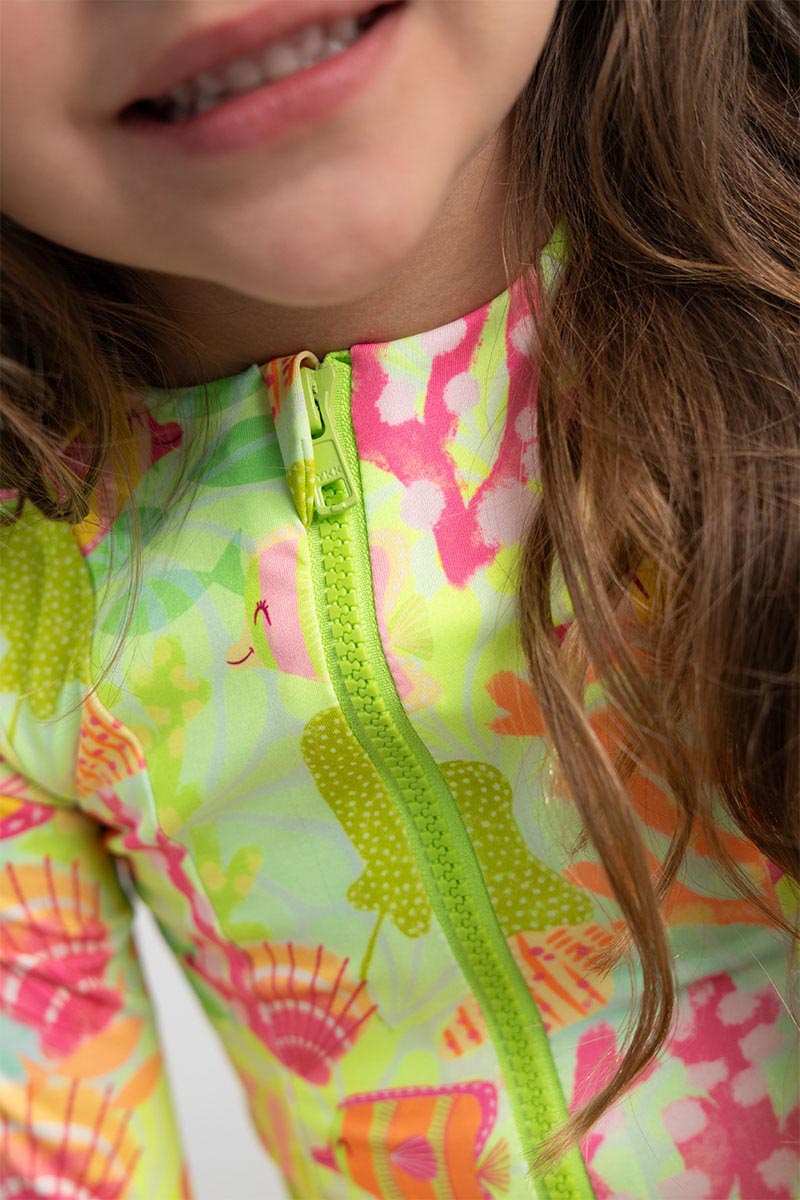 Toddler girl long sleeve swimsuit