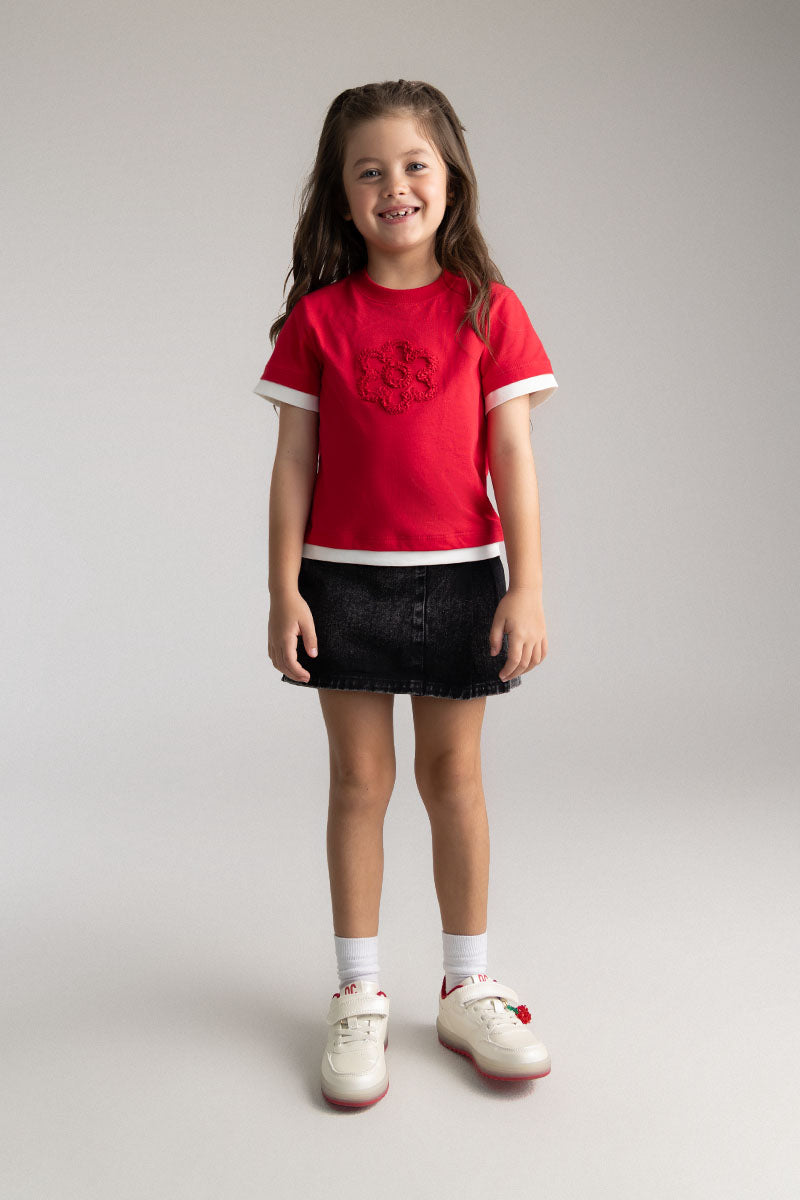 Toddler girl skirted short skirt