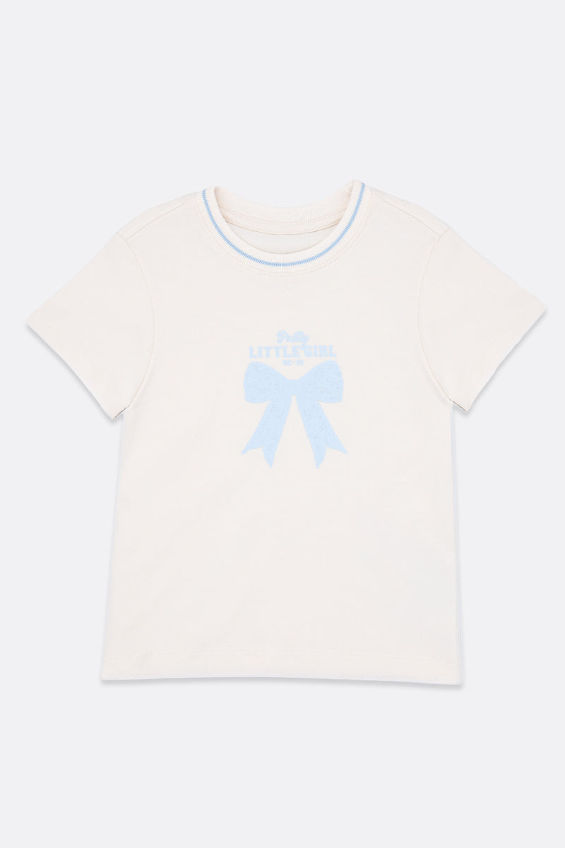 Girls Short Sleeve Knit T-Shirt in Classic Silhouette
