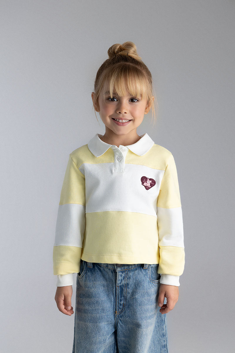 Toddler girl long sleeve polo