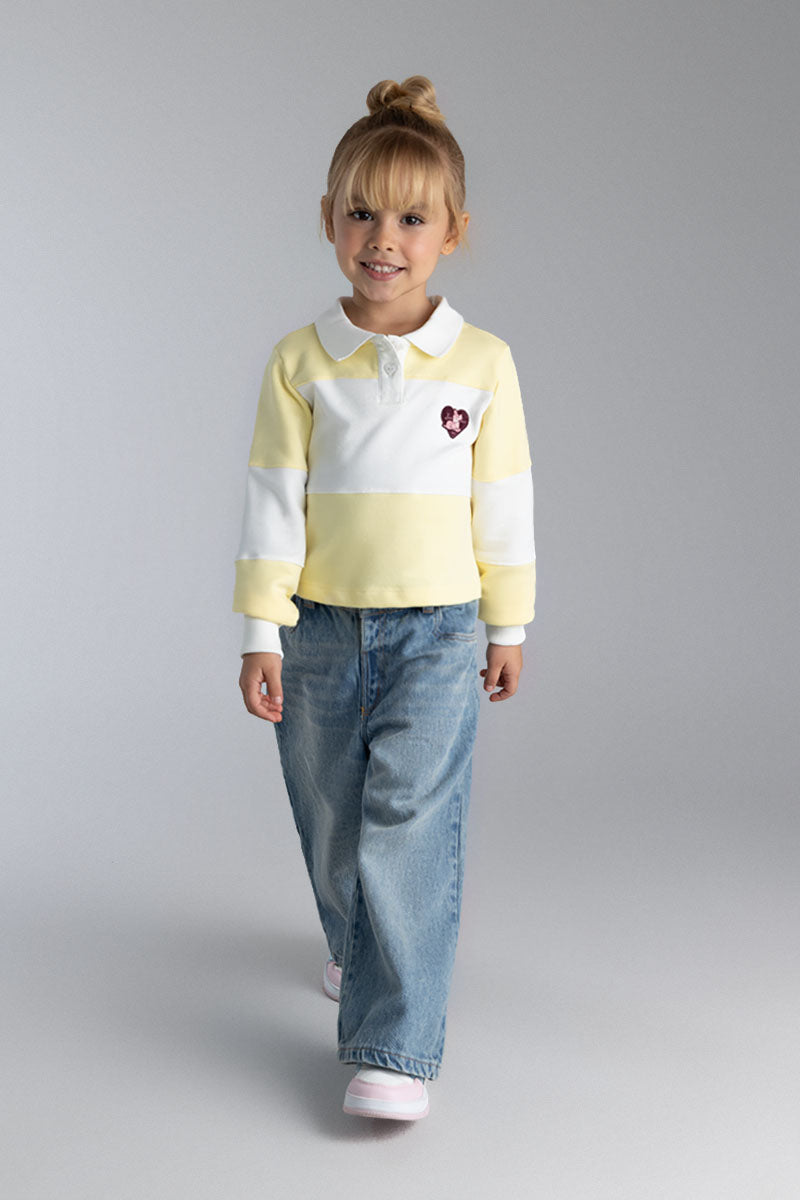 Toddler girl long sleeve polo