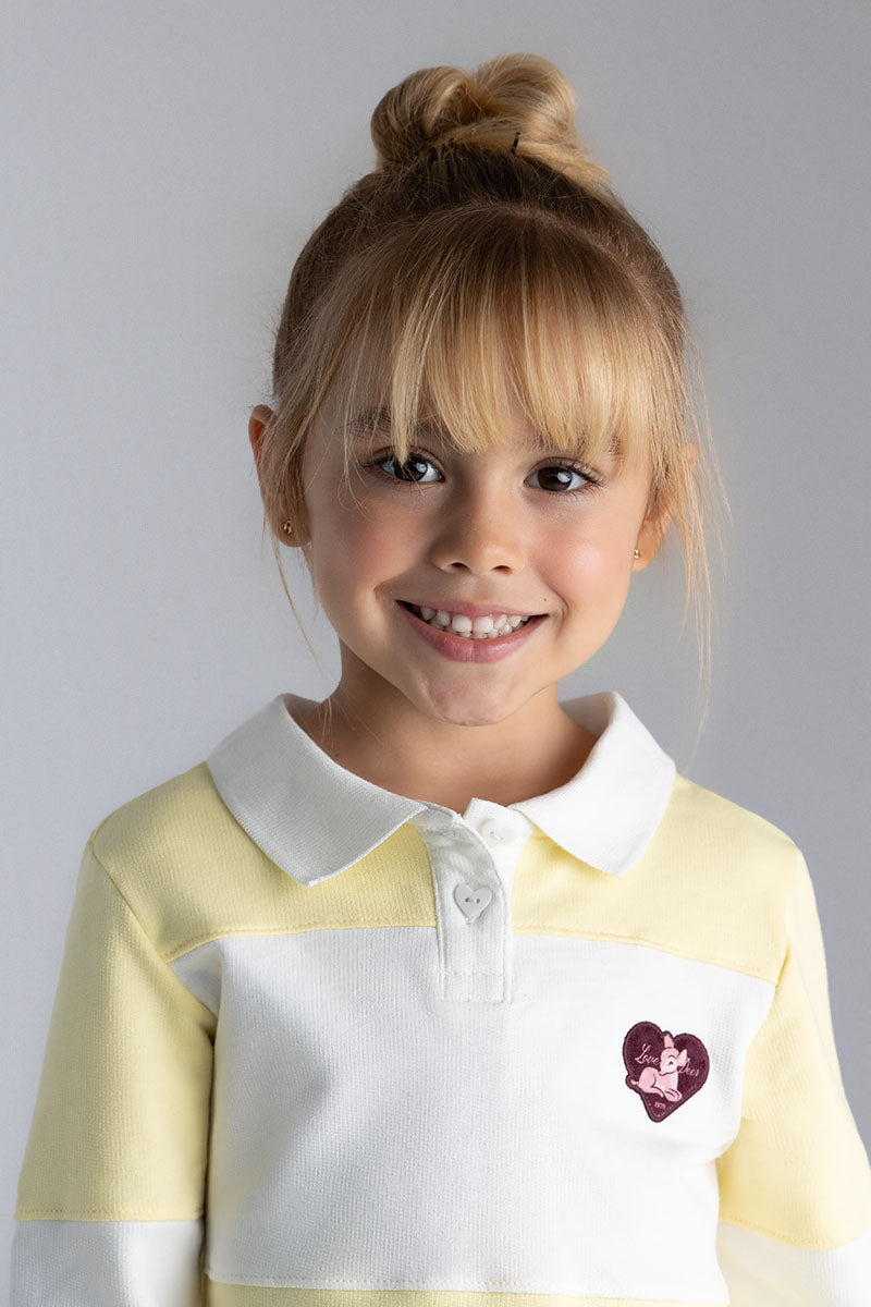 Toddler girl long sleeve polo