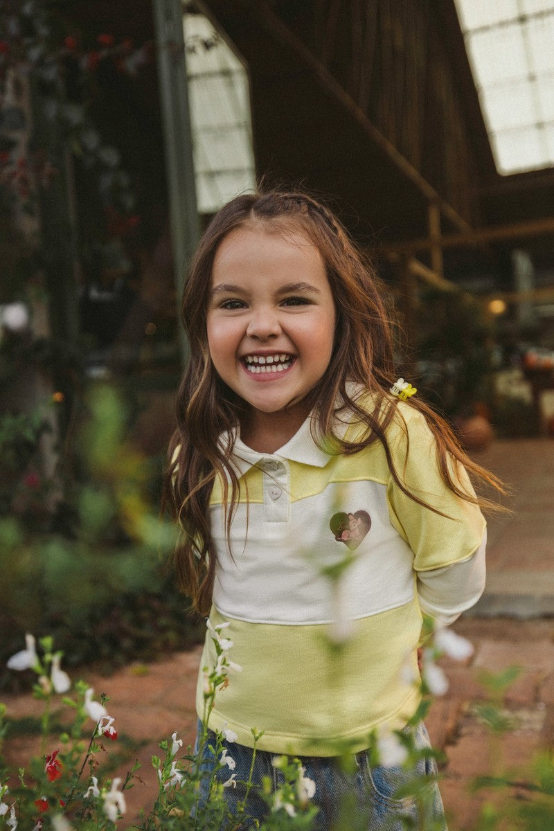 Toddler girl long sleeve polo