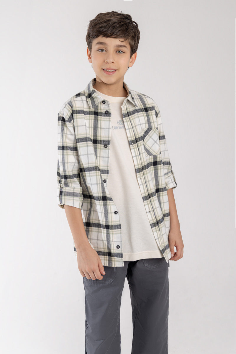 Kids boy plaid shirt