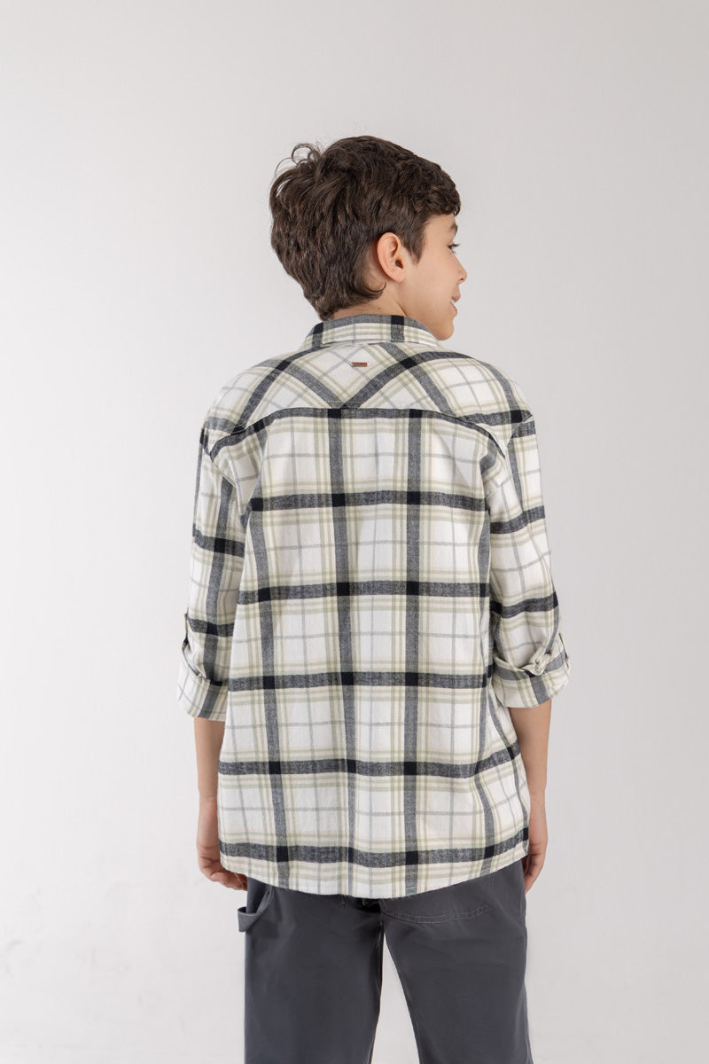 Kids boy plaid shirt