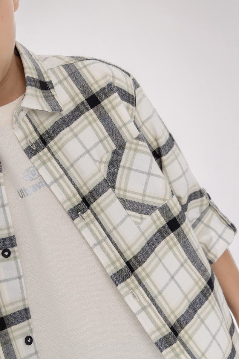 Kids boy plaid shirt