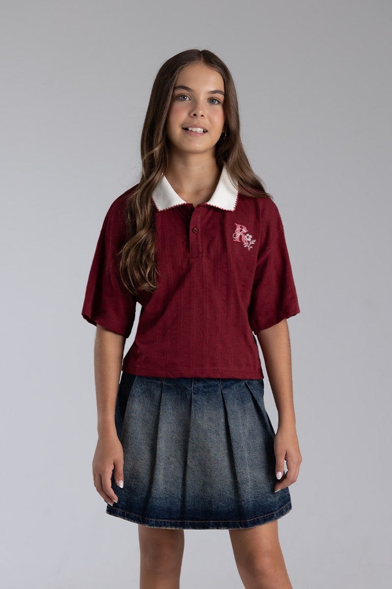 Kids girl short sleeve polo