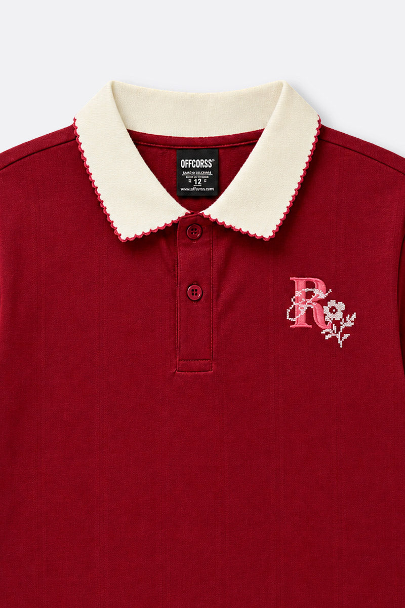 Kids girl short sleeve polo