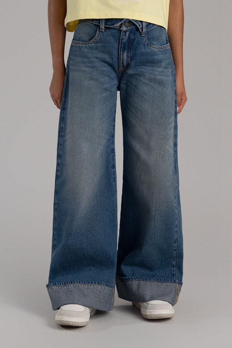 Kids girl wide leg jeans