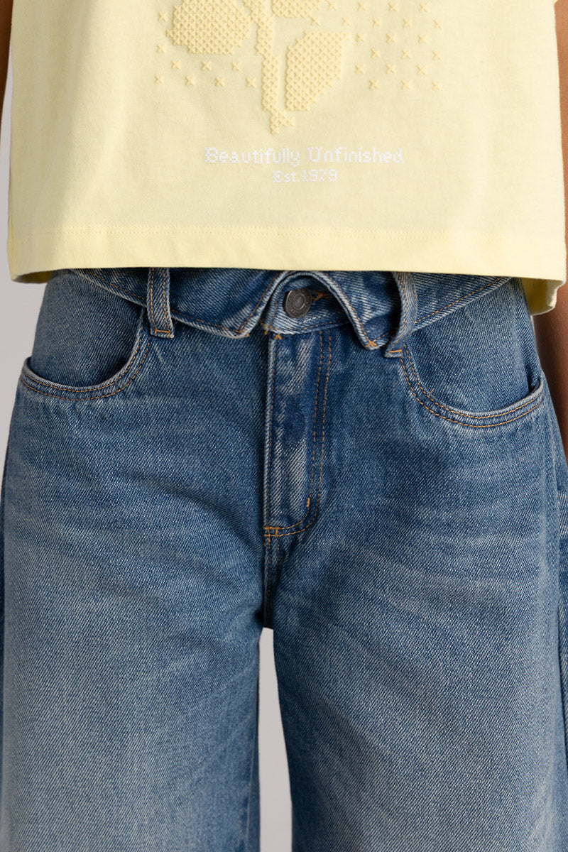 Kids girl wide leg jeans