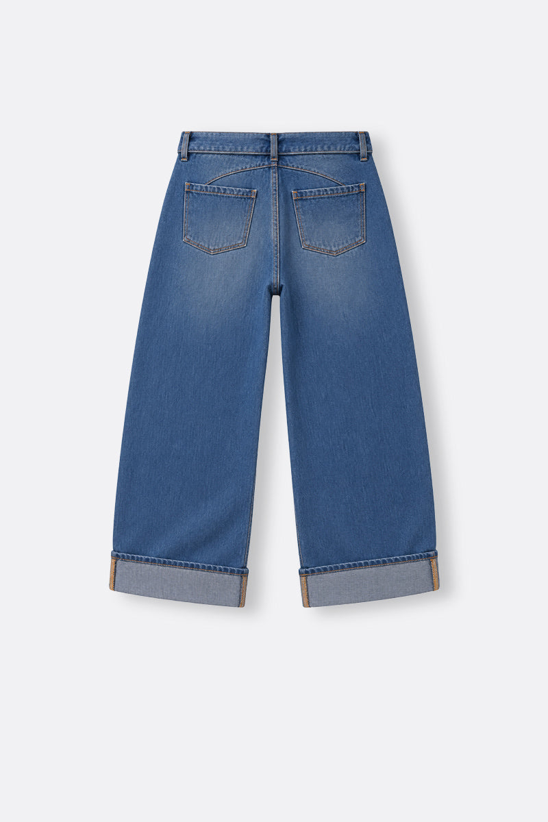 Kids girl wide leg jeans