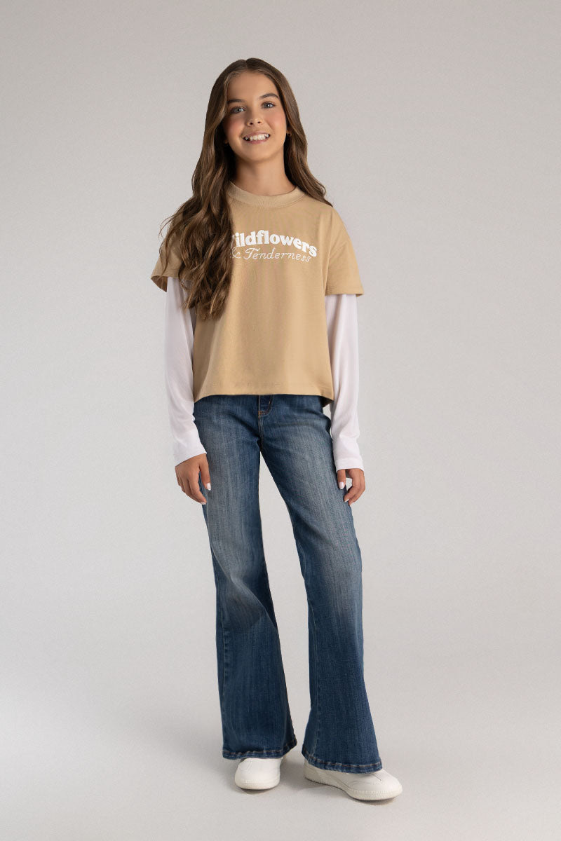 Kids girl flare jeans