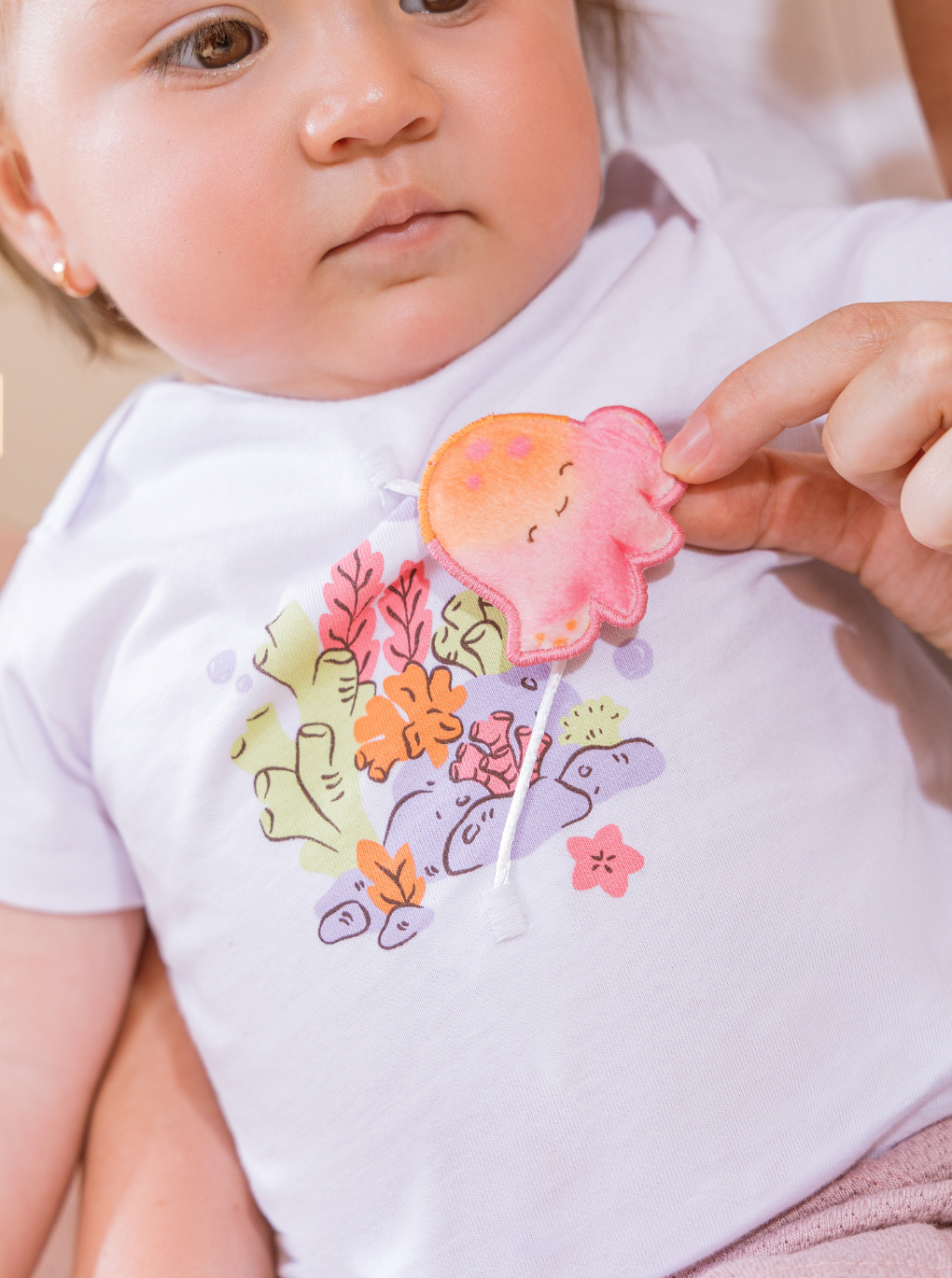 Baby girl appliqué set